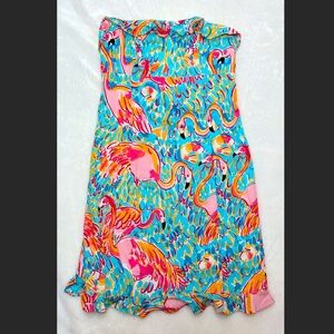 Lilly Pulitzer Strapless Flamingo Dress